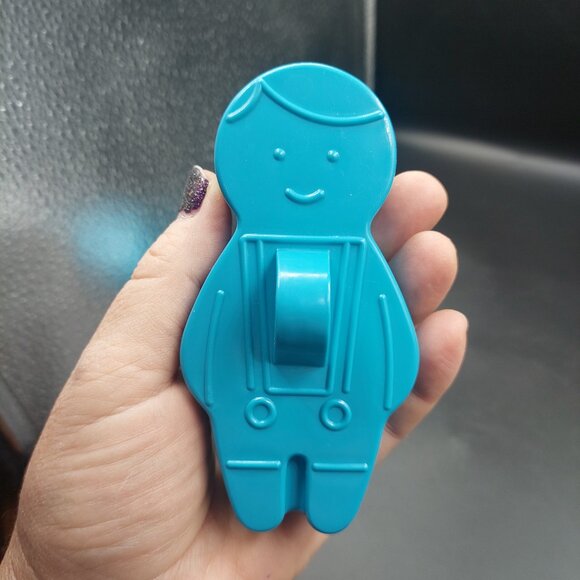 Vintage Avon 1965 Gingerbread Blue Plastic Soap Cookie Cutter Molds Made in USA - Picture 4 of 5